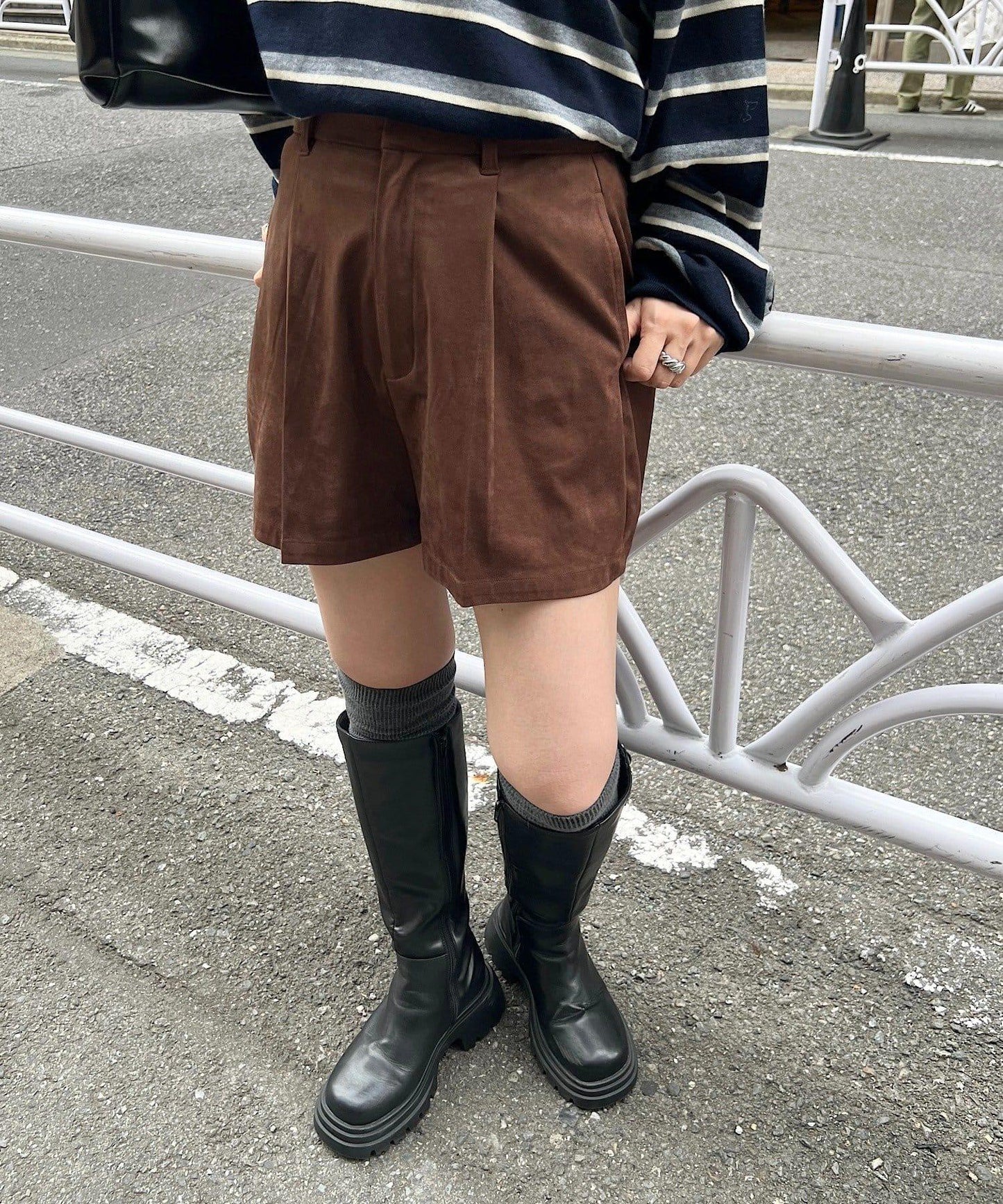 【/4色可選】設計感羅紋針織衫