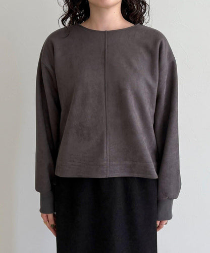 仿麂皮面料套頭衫