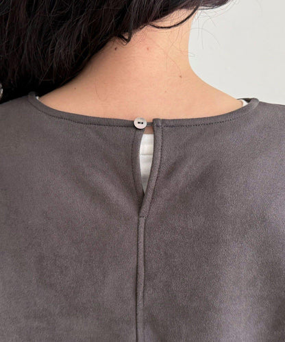 仿麂皮面料套頭衫