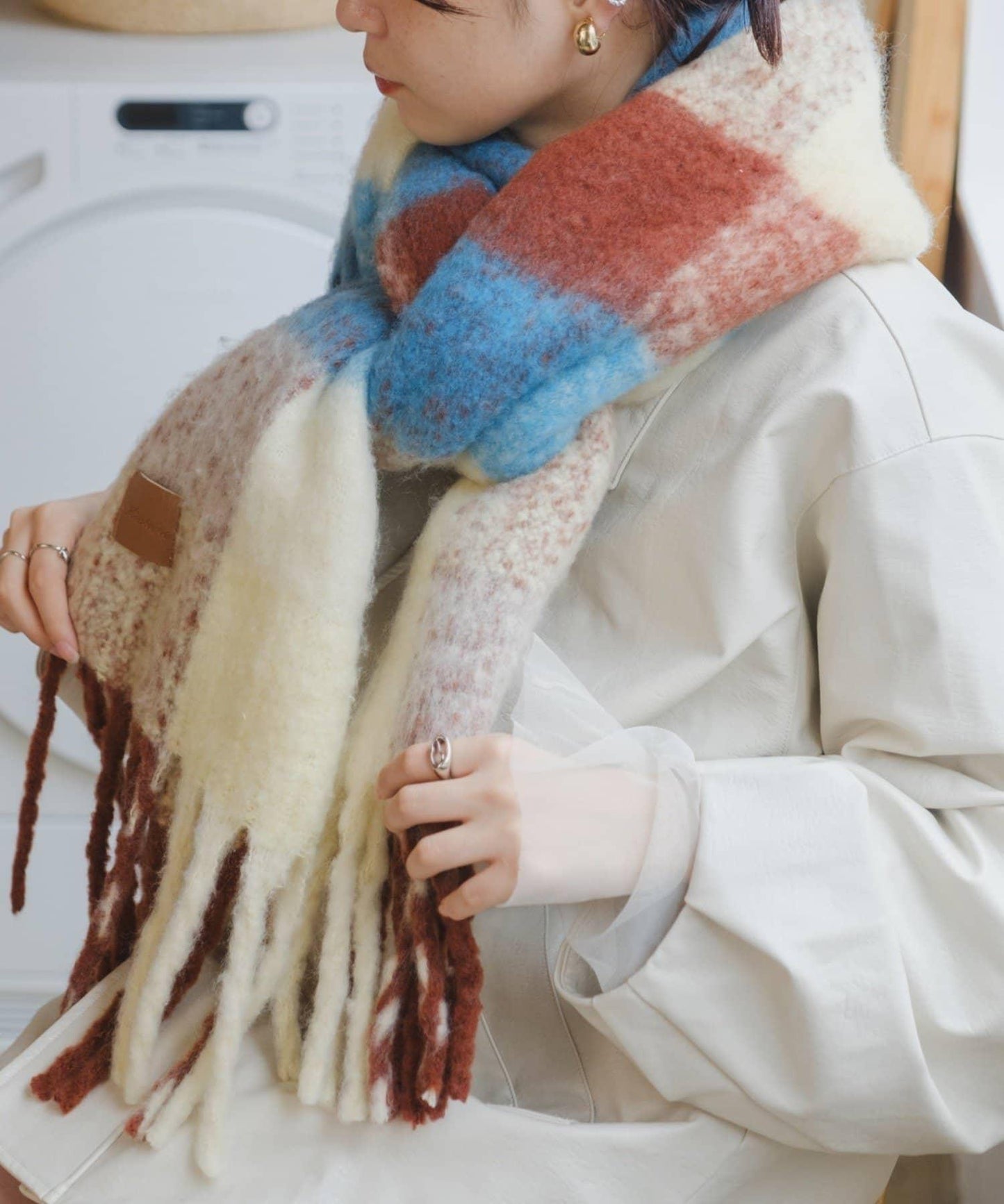 格子圍巾