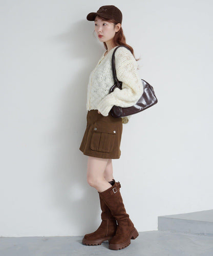 寬鬆粗線針織開衫