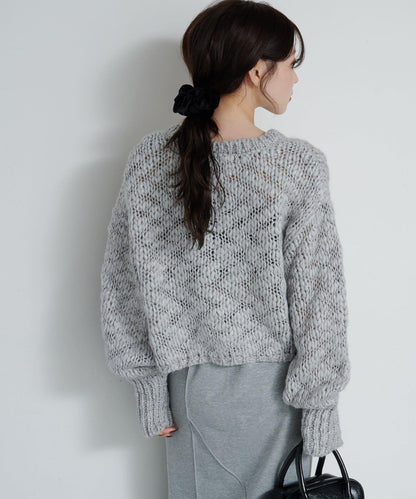 寬鬆粗線針織開衫