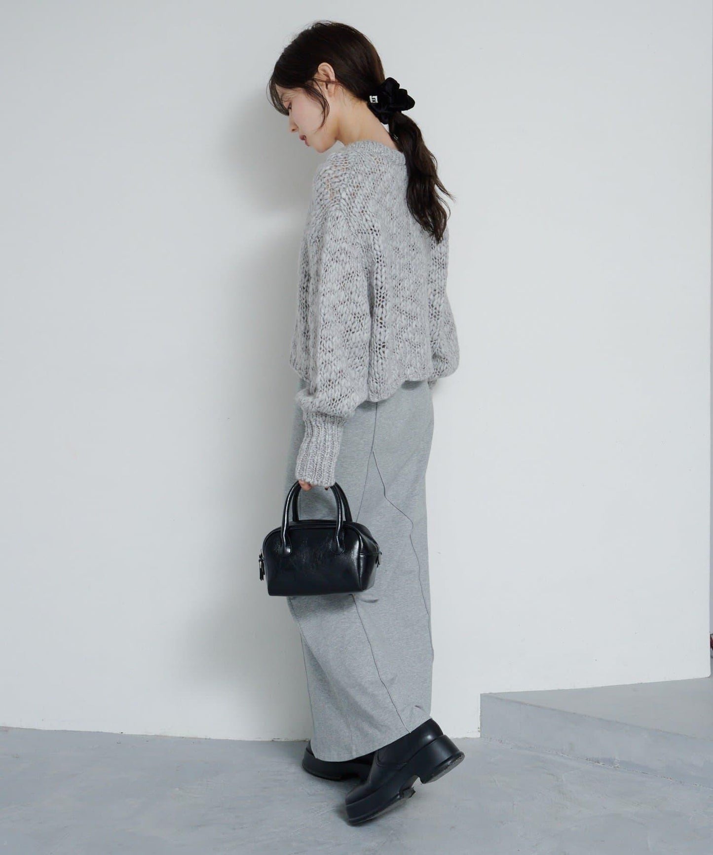 寬鬆粗線針織開衫