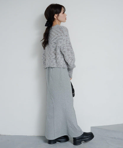 寬鬆粗線針織開衫