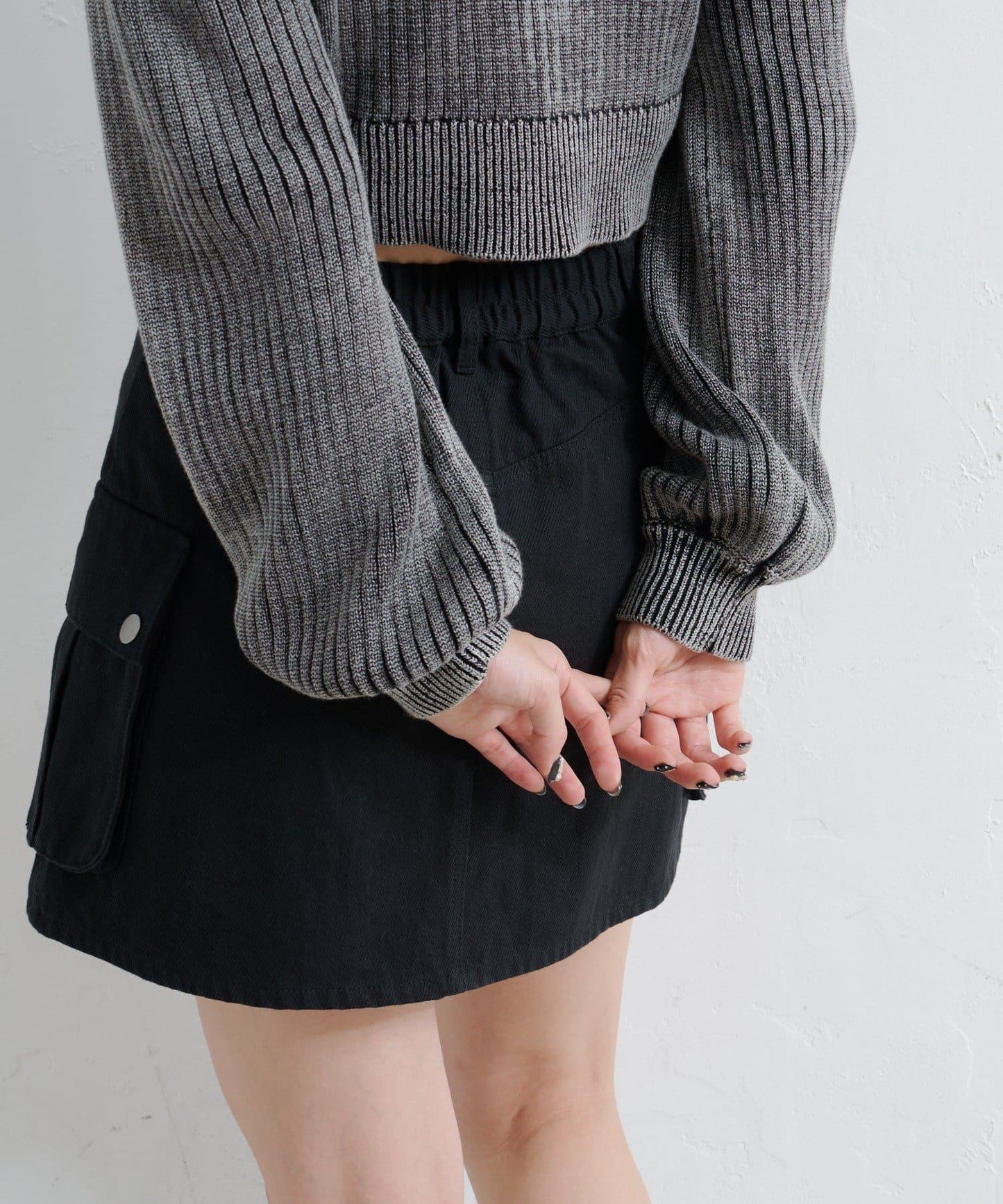 【Kastane】雙面染色露肩背心針織衫