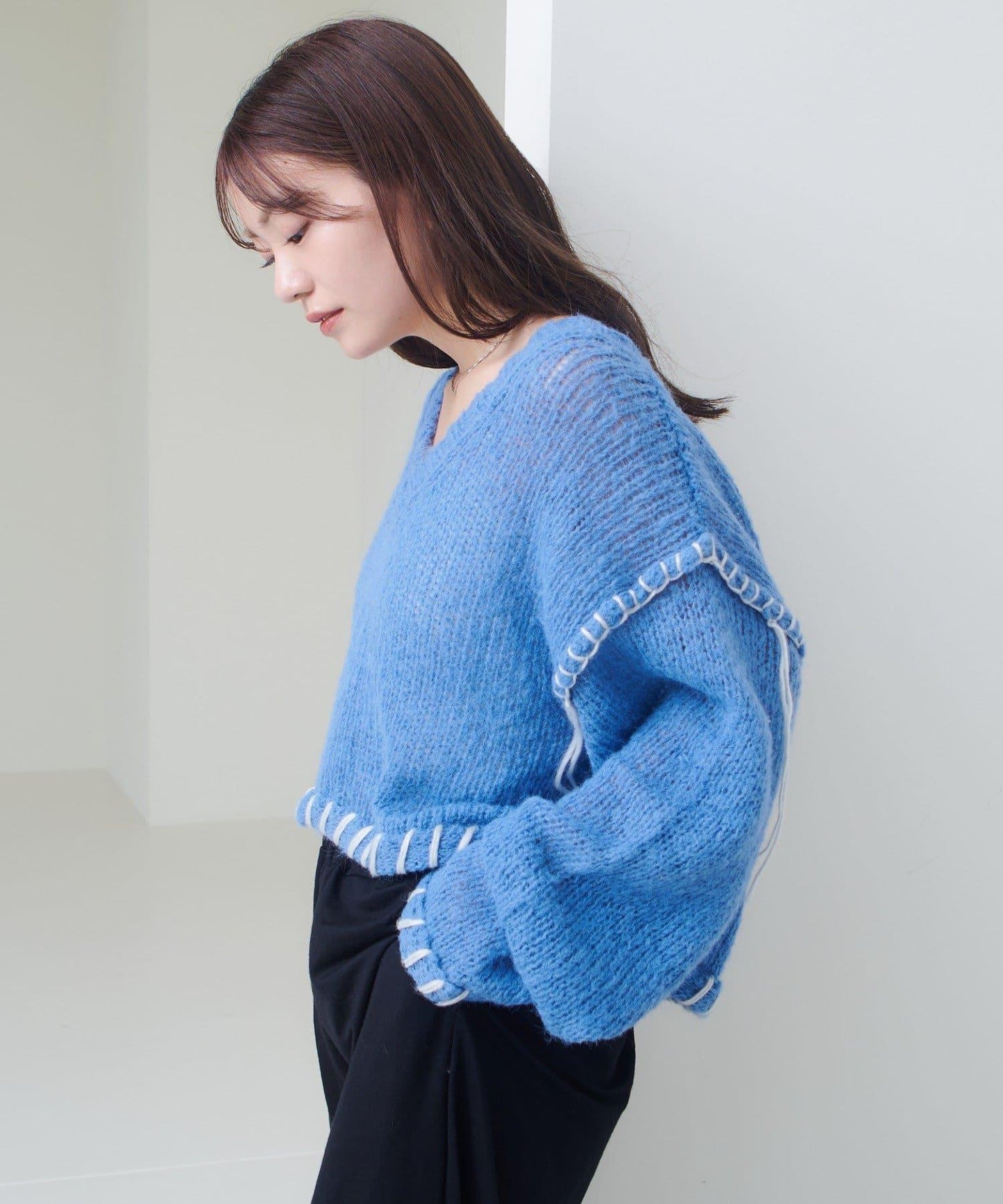 盲縫針織衫