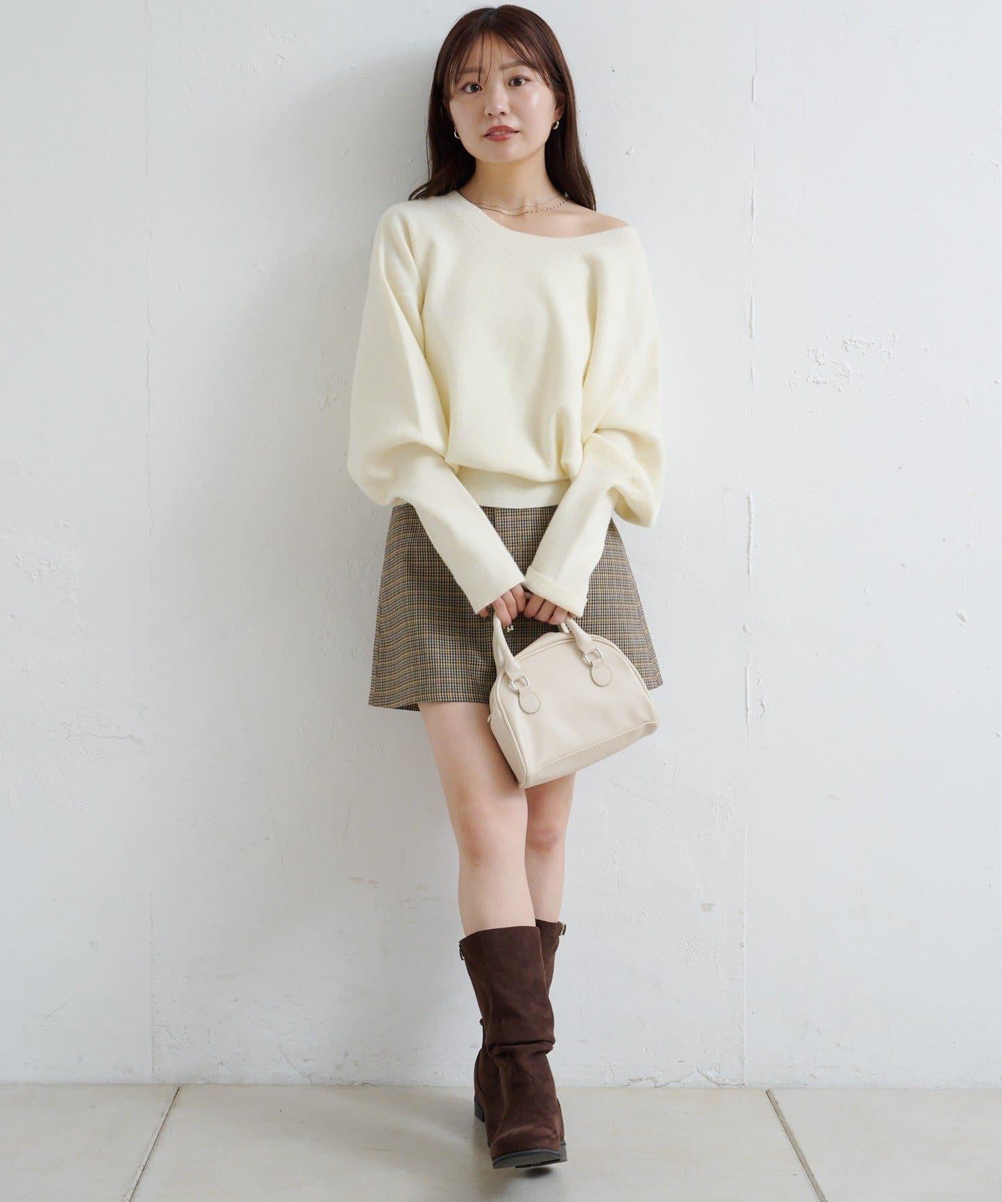 【Kastane】套裝格紋迷你裙