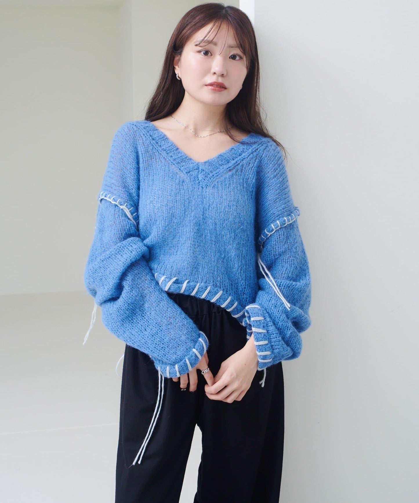 盲縫針織衫