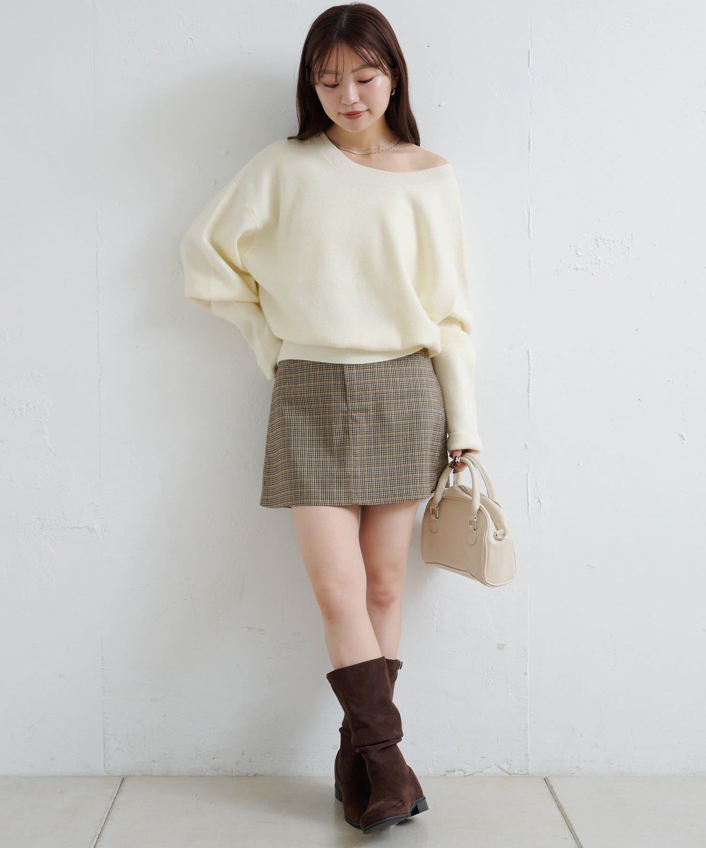 【Kastane】套裝格紋迷你裙