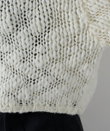 寬鬆粗線針織開衫