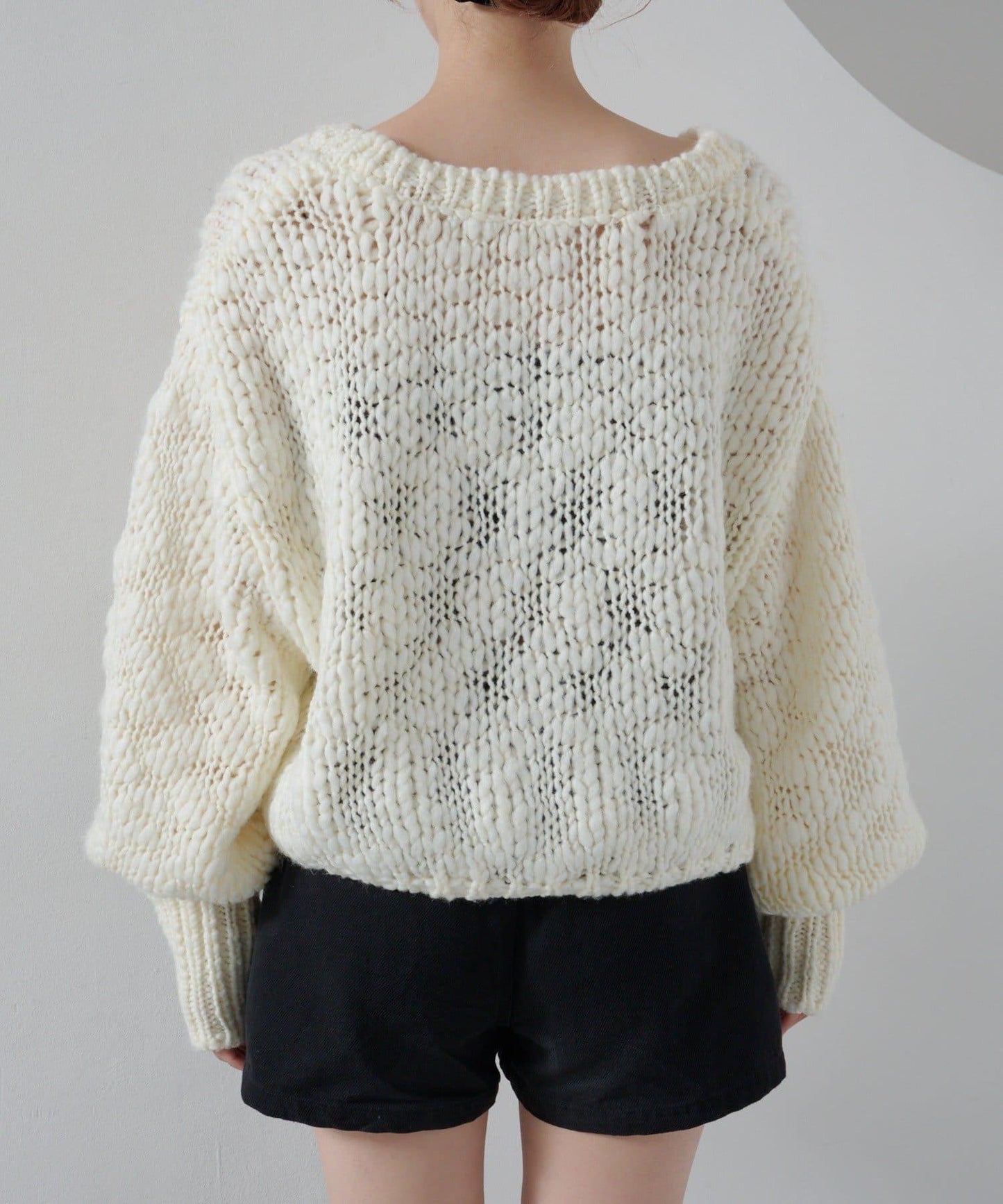 寬鬆粗線針織開衫