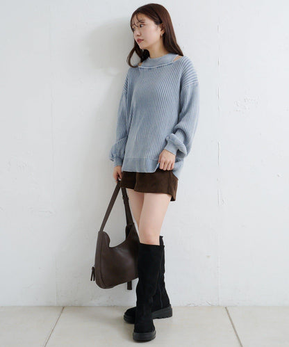 【Kastane】雙面染色露肩背心針織衫