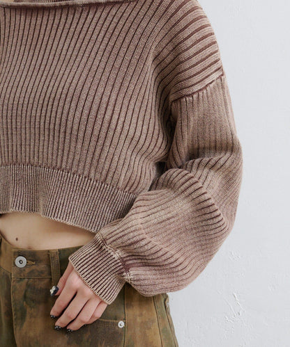 【Kastane】雙面染色露肩背心針織衫