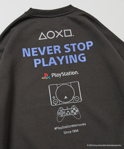 寬鬆版型 背部印花標誌 圓領衛衣 / PlayStation