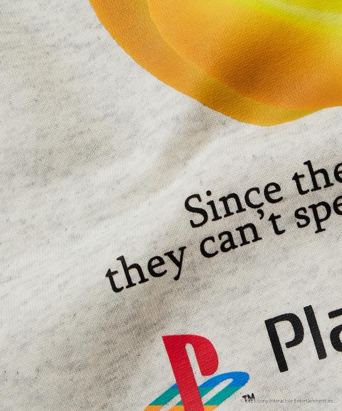 寬鬆版型 背部印花 圓領衛衣 / PlayStation 猴子捉捕