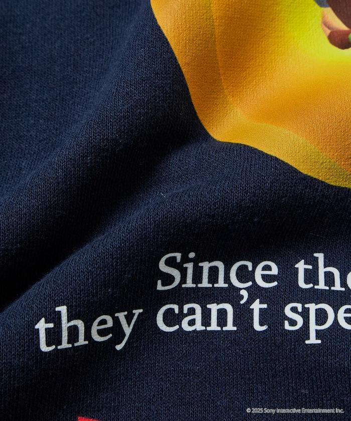 寬鬆版型 背部印花 圓領衛衣 / PlayStation 猴子捉捕