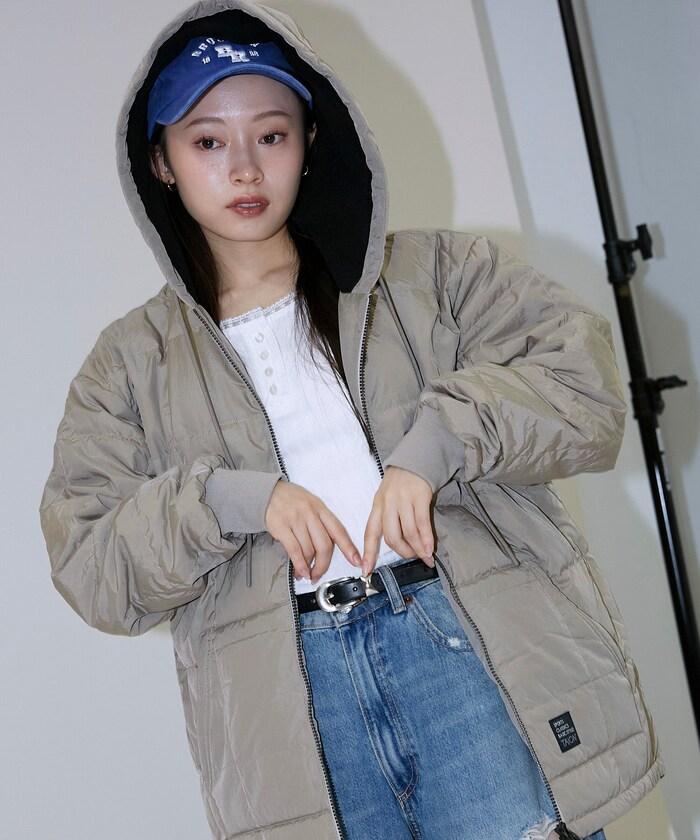 SC前拉鍊羽絨連帽衫