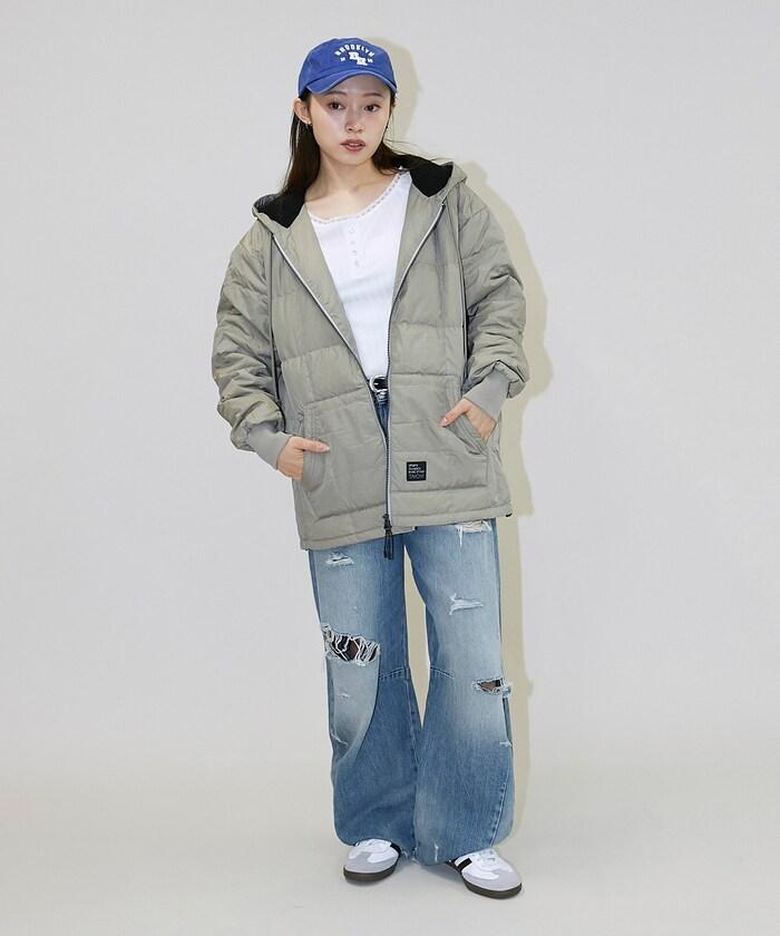 SC前拉鍊羽絨連帽衫