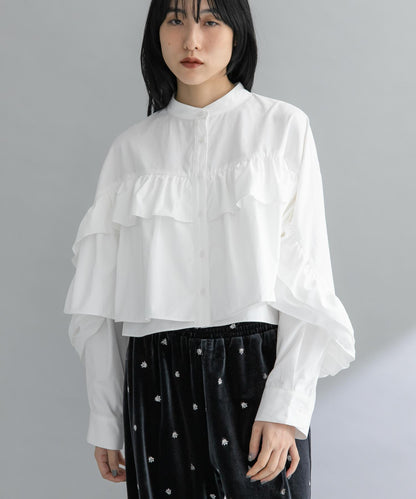 荷葉邊設計襯衫