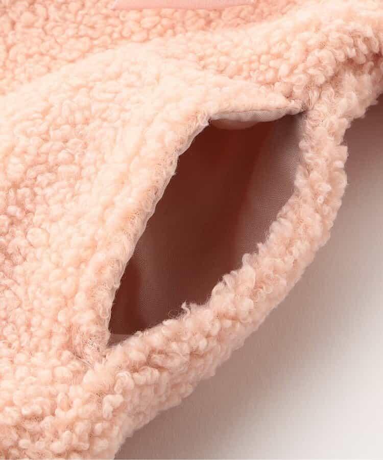 蝴蝶結裝飾毛絨連衣裙