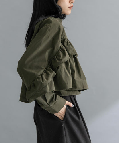 荷葉邊設計襯衫