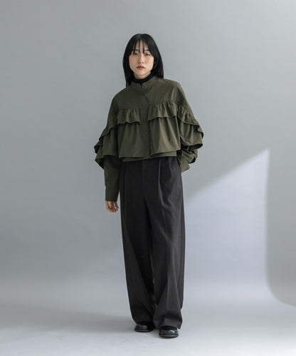 荷葉邊設計襯衫