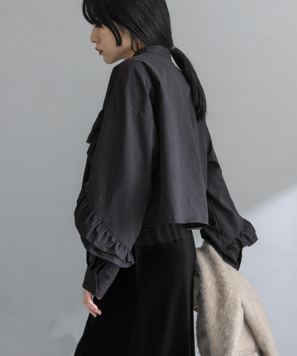 荷葉邊設計襯衫