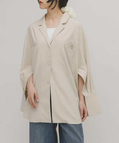 桃皮絨寬鬆襯衫