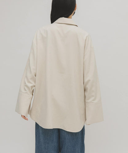 桃皮絨寬鬆襯衫