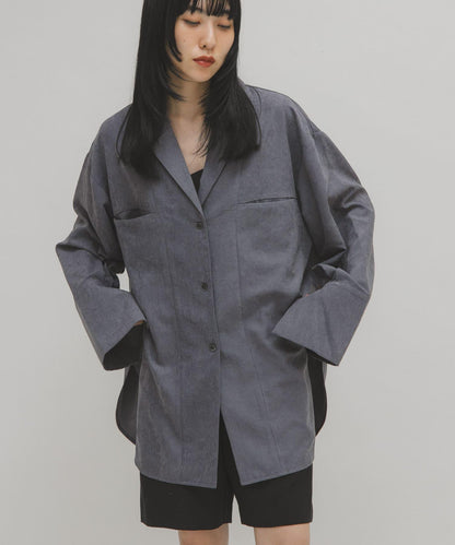 桃皮絨寬鬆襯衫