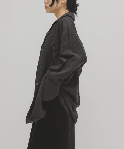 桃皮絨寬鬆襯衫