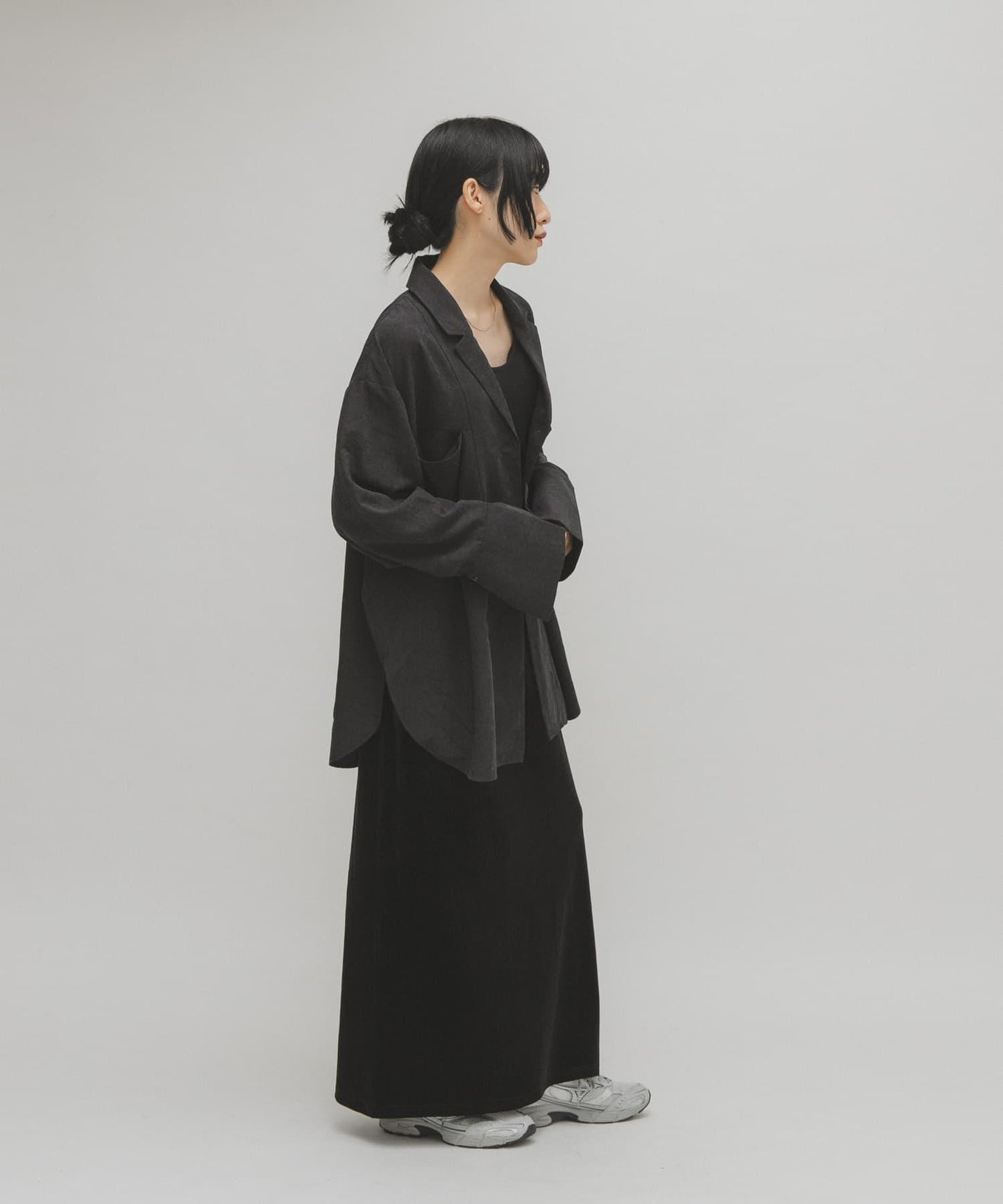 桃皮絨寬鬆襯衫