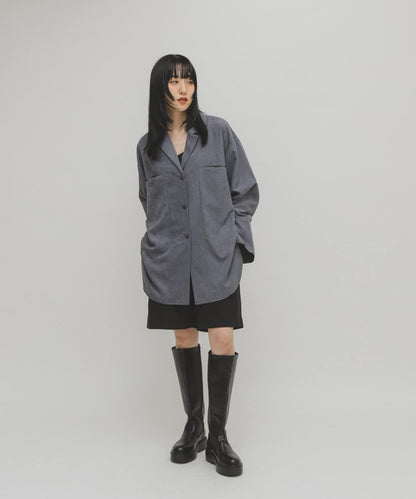 桃皮絨寬鬆襯衫