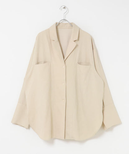 桃皮絨寬鬆襯衫