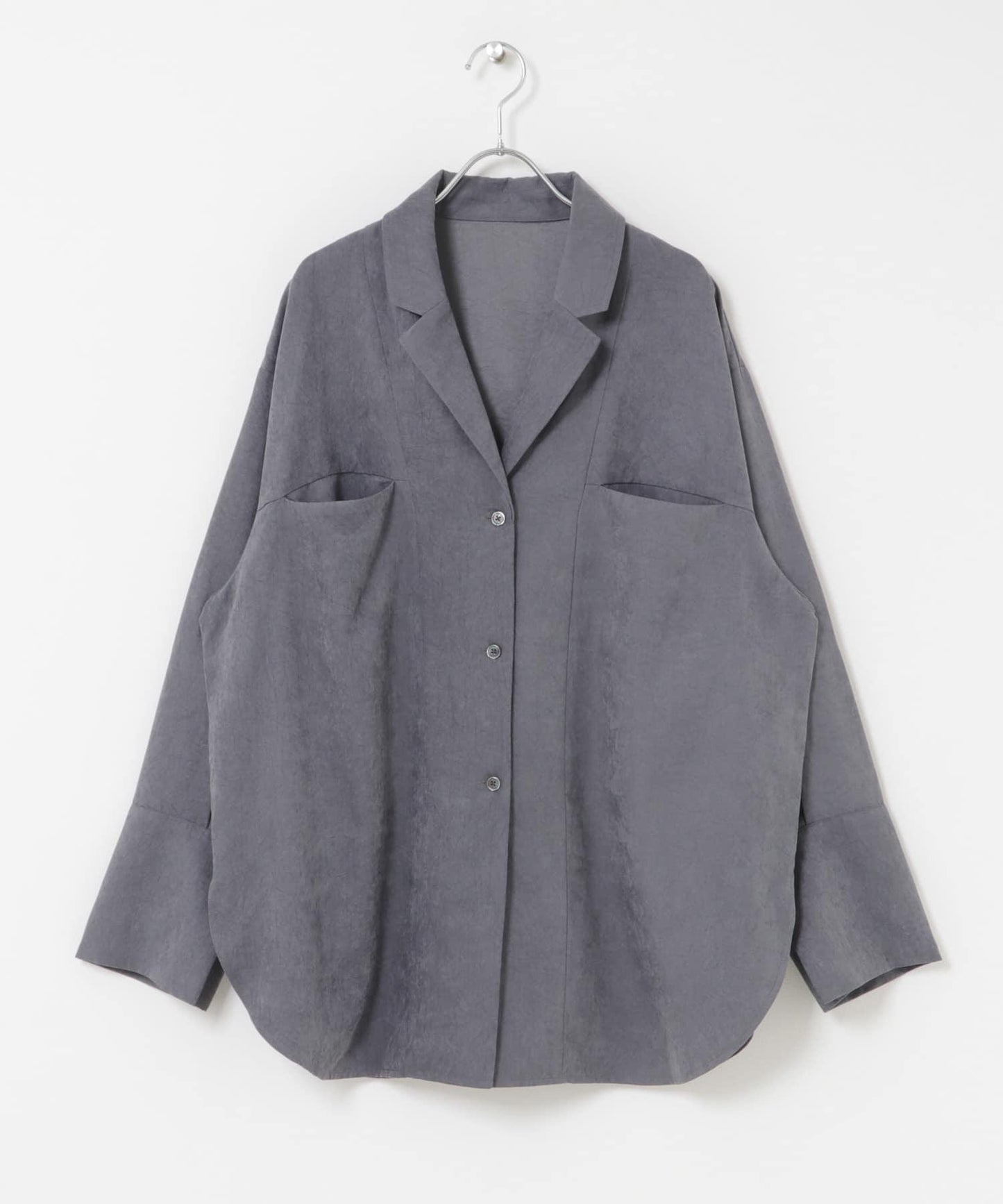 桃皮絨寬鬆襯衫