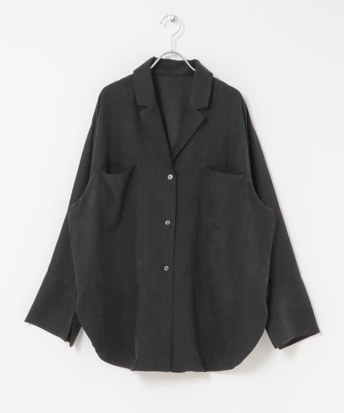 桃皮絨寬鬆襯衫