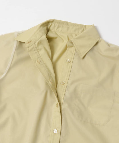 網紗疊層短款襯衫