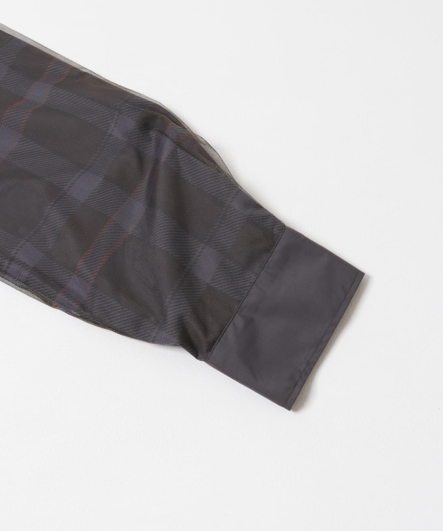 網紗疊層短款襯衫