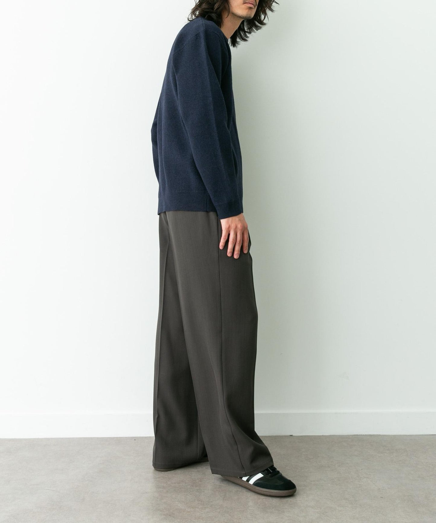 抗起球可水洗圓領針織衫