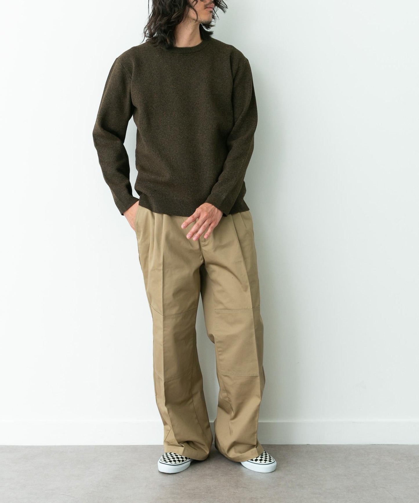 抗起球可水洗圓領針織衫