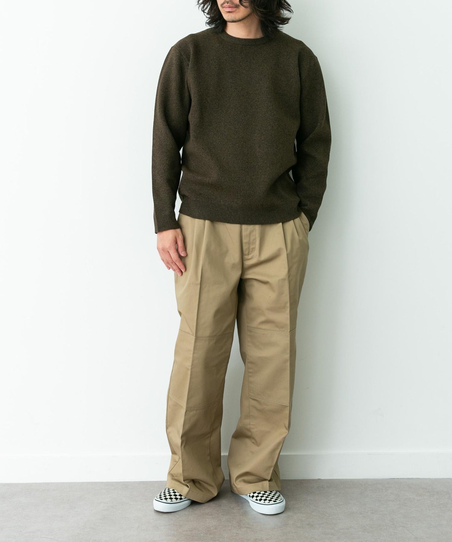 抗起球可水洗圓領針織衫