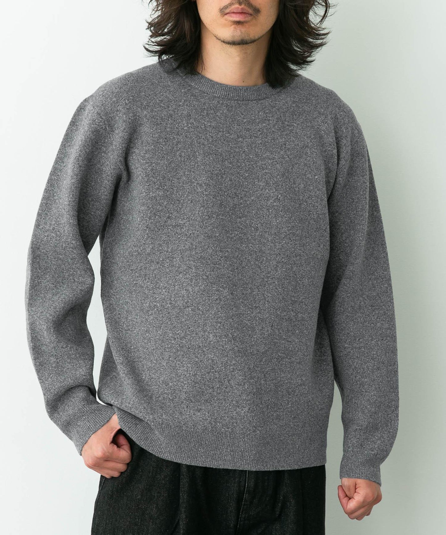 抗起球可水洗圓領針織衫