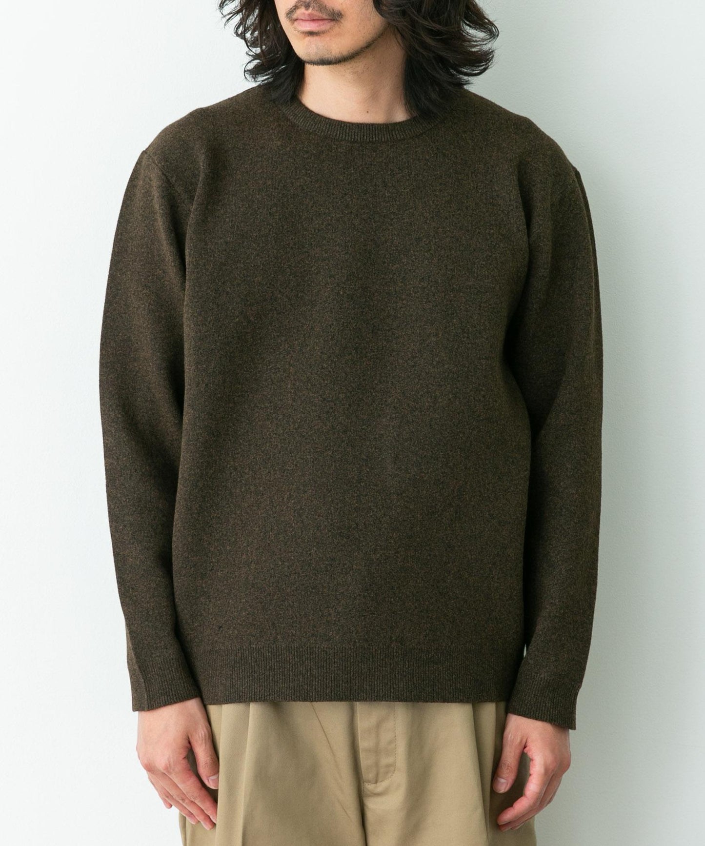 抗起球可水洗圓領針織衫