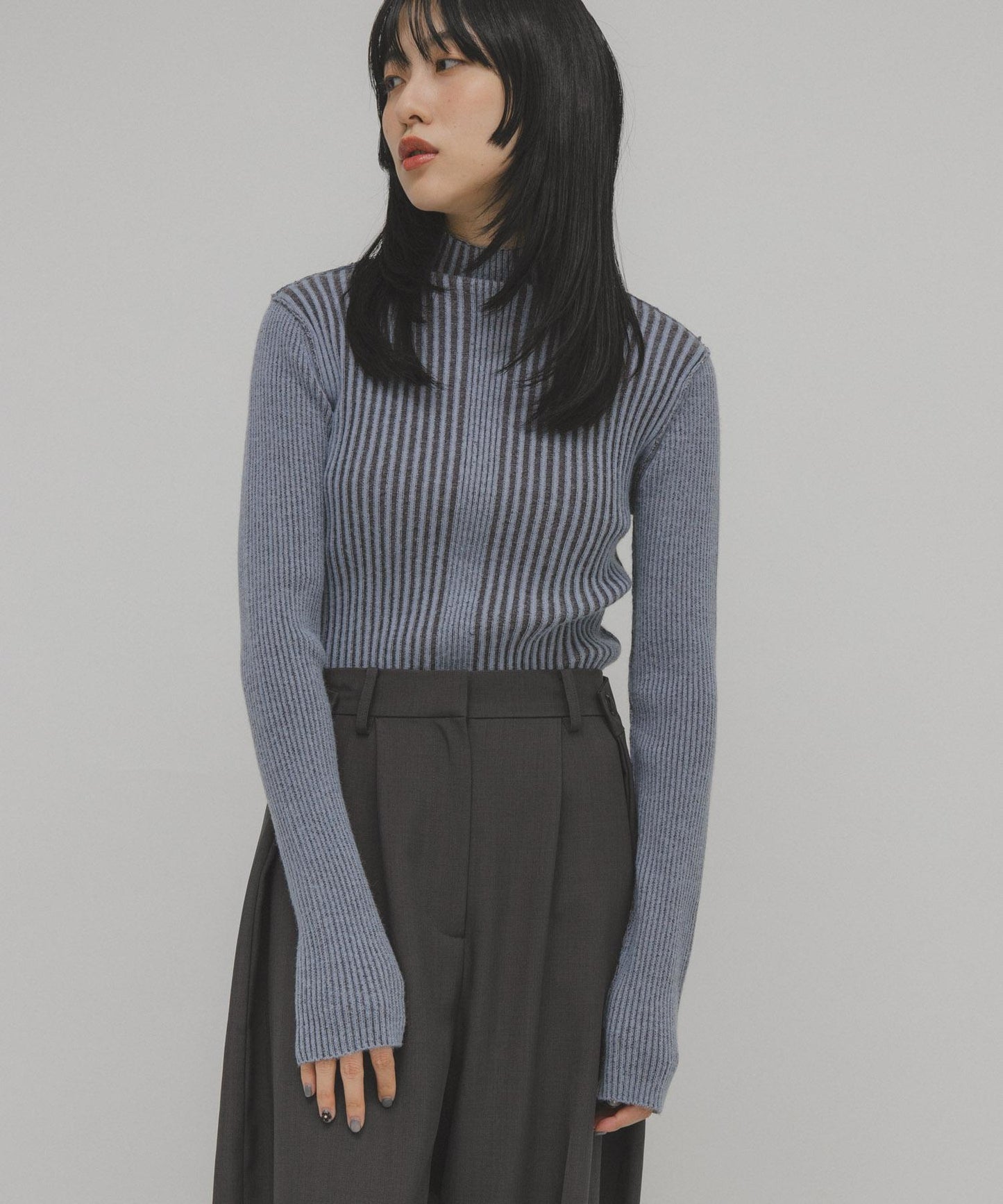 illi 隨機羅紋高領針織衫