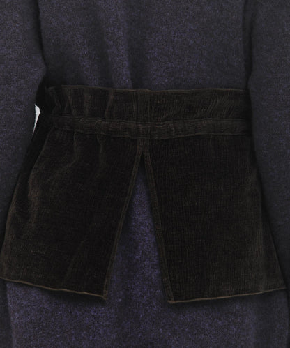 褶皺天鵝絨寬鬆長褲