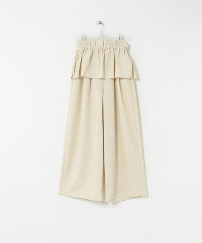 褶皺天鵝絨寬鬆長褲