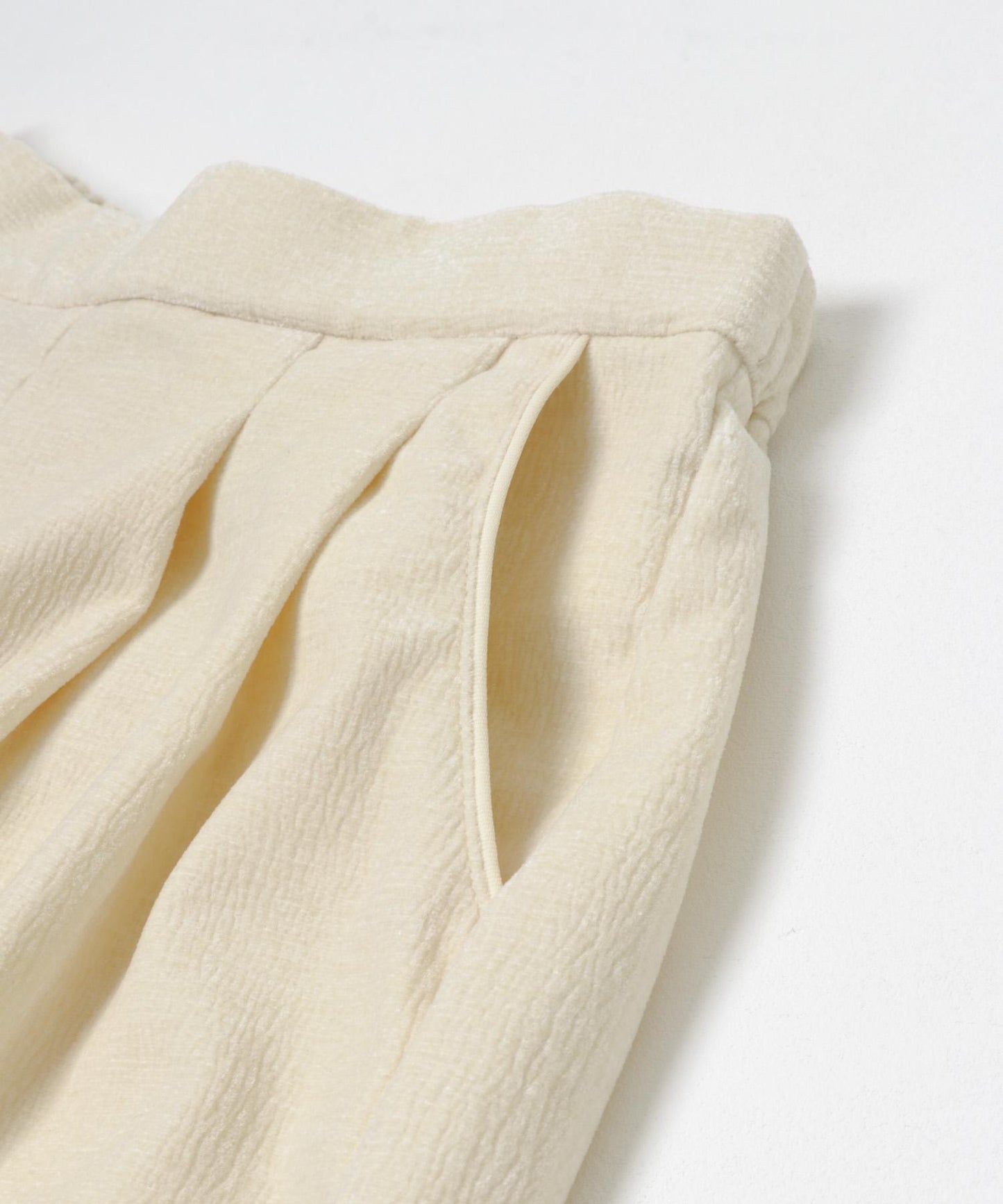 褶皺天鵝絨寬鬆長褲