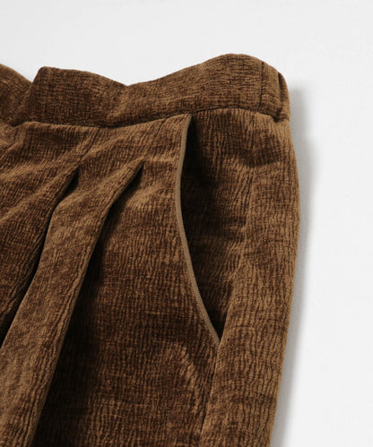 褶皺天鵝絨寬鬆長褲