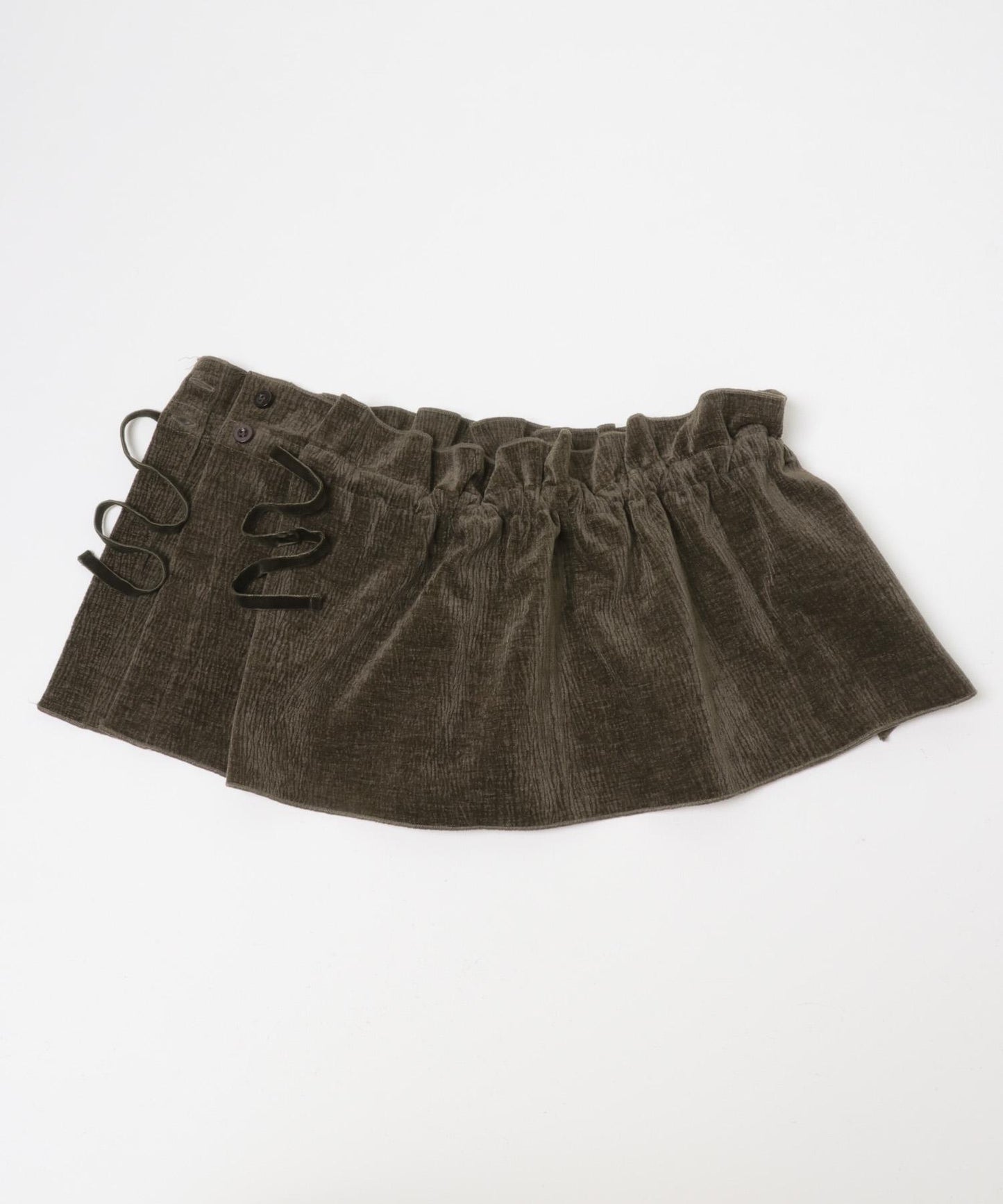 褶皺天鵝絨寬鬆長褲