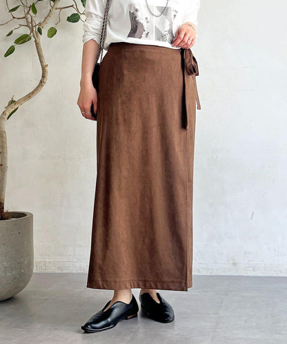 麂皮絨感包裹裙